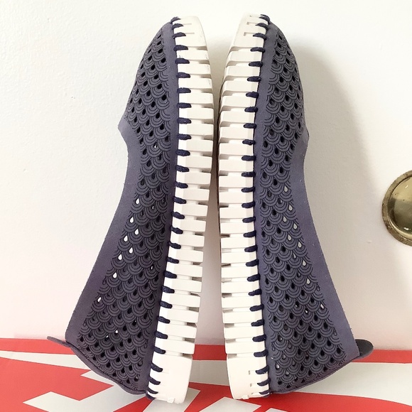 EU 37 Womens US 6.5-7 USED Ilse Jacobsen hornbaek tulip slip on shoes Navy Blue - Picture 8 of 9